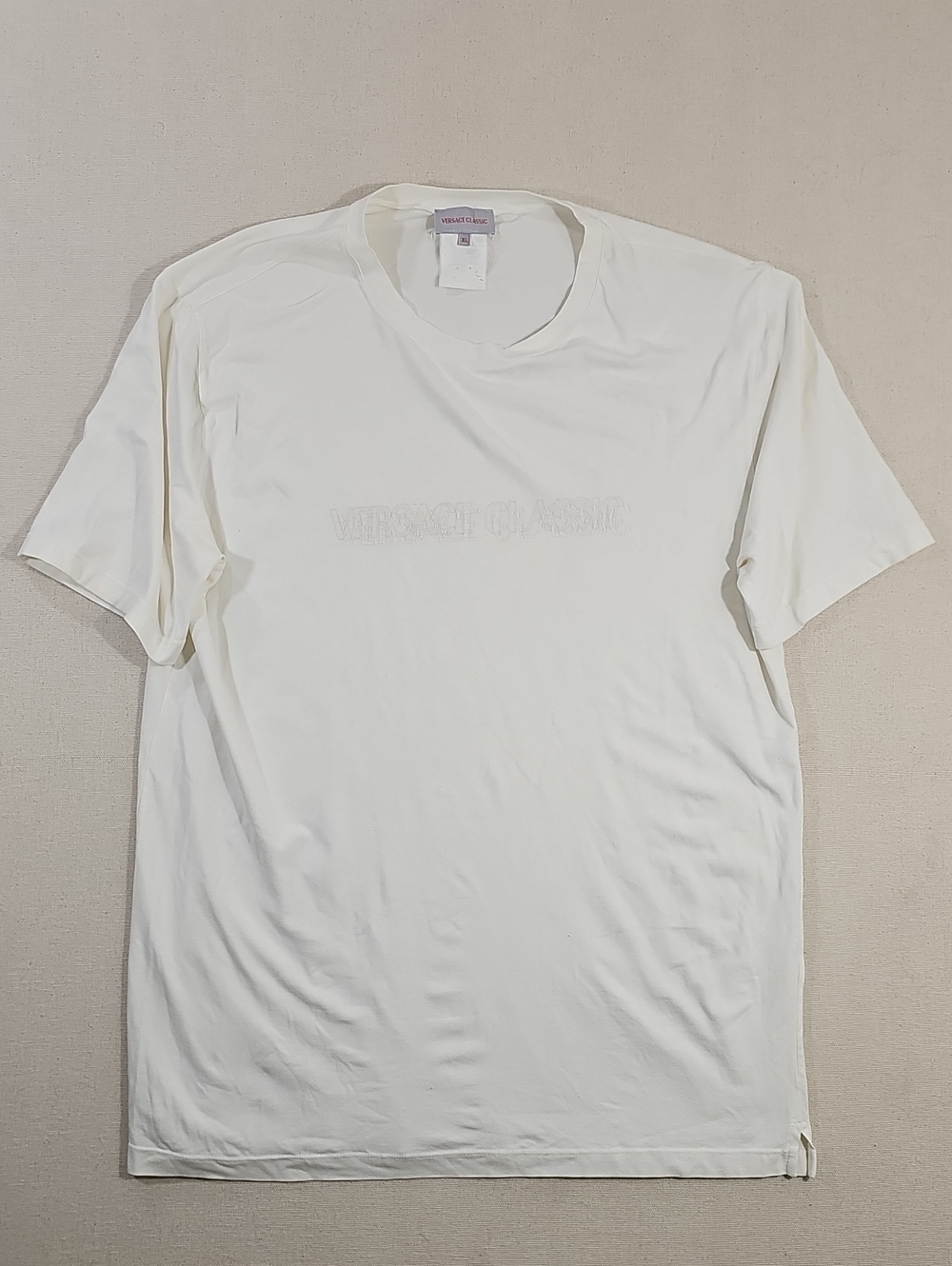 Versace Jeans Collection Cream Logo Short Sleeve Tee